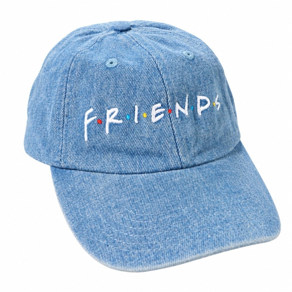 The Friends Experience Denim Dad Hat Hat Warner Bros Official TV Show Cap Blue